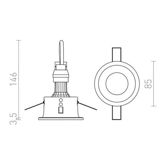 kinkiecik.pl BERMUDA wpuszczana biała 230V GU10 35W IP65 R12749 Rendl light studio