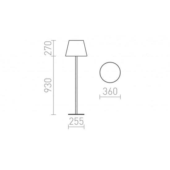 kinkiecik.pl BOSANOVA 120 podłogowa antracyt PE satynowy 230V E27 25W IP65 R12420 Rendl light studio