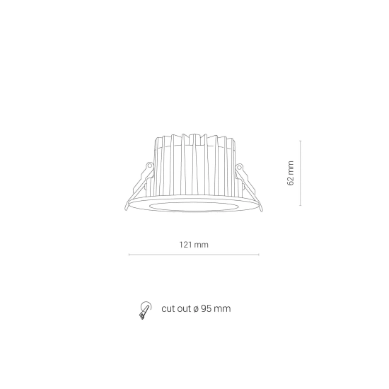 Oprawa wpuszczana LED IP44/IP20 CL KEA LED 20W, 4000K WHITE 8772 Nowodvorski - zdjęcie dodatkowe 5