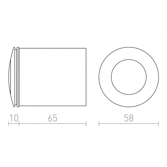kinkiecik.pl CLUB wpuszczana srebrno-szara 230V LED 3W IP54 3000K R12685 Rendl light studio