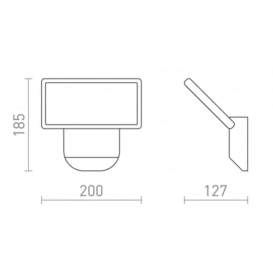 kinkiecik.pl COMODO ścienna antracyt 230V LED 20W IP65 3000K R13512 Rendl light studio