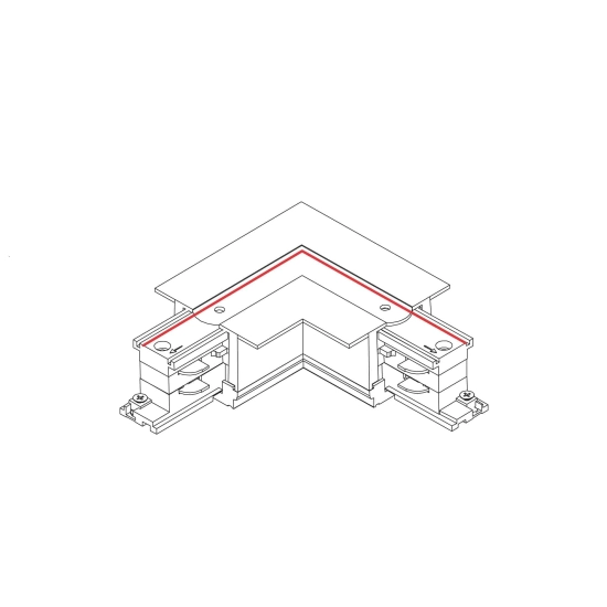 Łącznik kątowy wpuszczany lewy czarny CTLS RECESSED POWER L CONNECTOR , LEFT ( L-L) BLACK 8683 Nowodvorski - zdjęcie dodatkowe 1