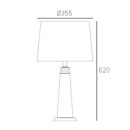 Lampa stołowa Charlotte - T01332CH-WH CosmoLight - zdjęcie dodatkowe 2