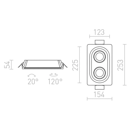 kinkiecik.pl DINGO GU10 II kierunkowa gipsowa 230V GU10 2x35W R12037 Rendl light studio