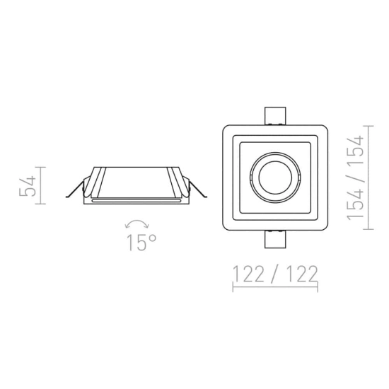 kinkiecik.pl DINO SQ GU10 kierunkowa gipsowa 230V GU10 35W R12038 Rendl light studio