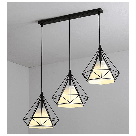 kinkiecik.pl Lampa wisząca Diament Abigali Diamond III L ABIGALI-CHNR3L-E27