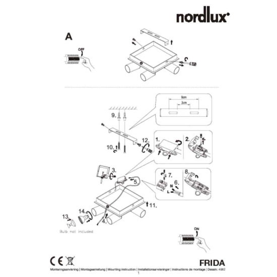 kinkiecik.pl Plafon Frida 49820101 Nordlux