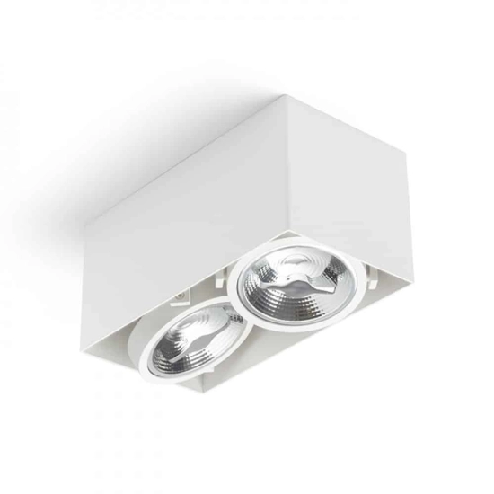 JAMES II DIMM sufitowa matowa biała 230V LED 2x15W 24° 3000K R13362 Rendl light studio