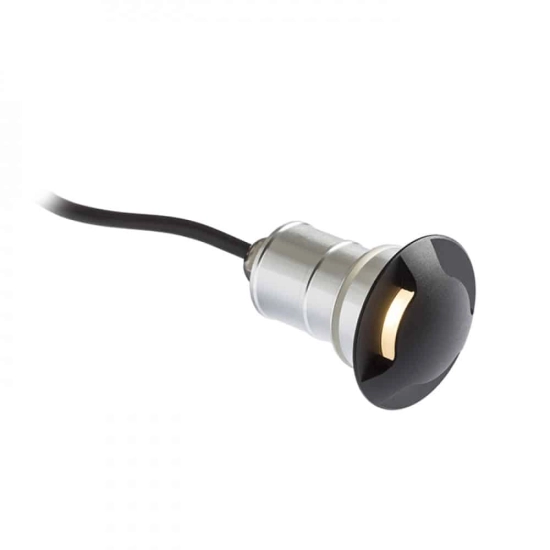 KICK III wpuszczana czarna 230V LED 3W IP54 3000K R12621 Rendl light studio
