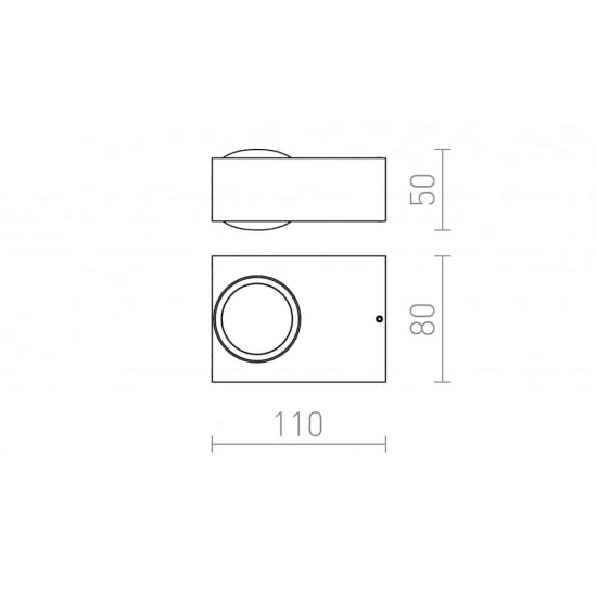 kinkiecik.pl KORSO II ścienna aluminium szczotkowane 230V LED 2x3W 120° IP54 3000K R12831 Rendl light studio