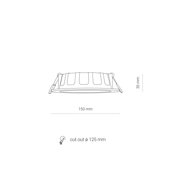 Oprawa wpuszczana IP44 CL KOS LED 10W, 4000K WHITE biała 8778 Nowodvorski - zdjęcie dodatkowe 1