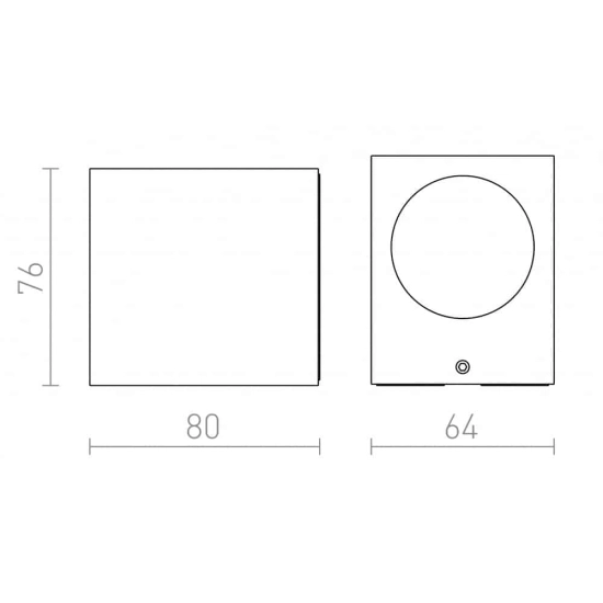 kinkiecik.pl KUBI I antracyt 230V LED 3W 56° IP54 3000K R12021 Rendl light studio