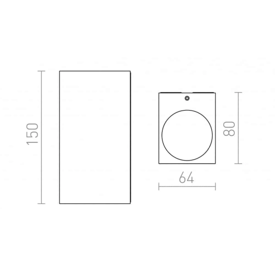 kinkiecik.pl KUBI II antracyt 230V LED 2x3W 56° IP54 3000K R12028 Rendl light studio