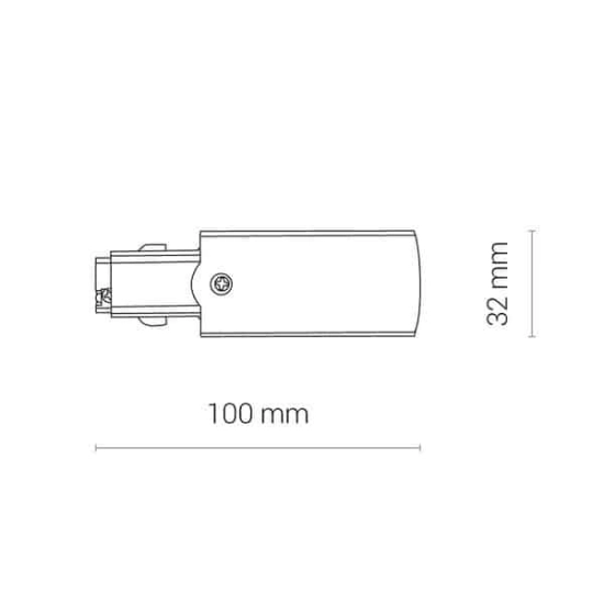 Końcówka zasilająca lewa CTLS POWER END CAP LEFT BLACK czarna 8233 Nowodvorski - zdjęcie dodatkowe 1