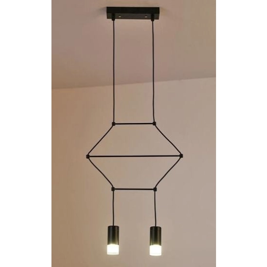kinkiecik.pl Lampa wisząca LINEA-2 czarna 35 cm ST-5961-2 Step into design