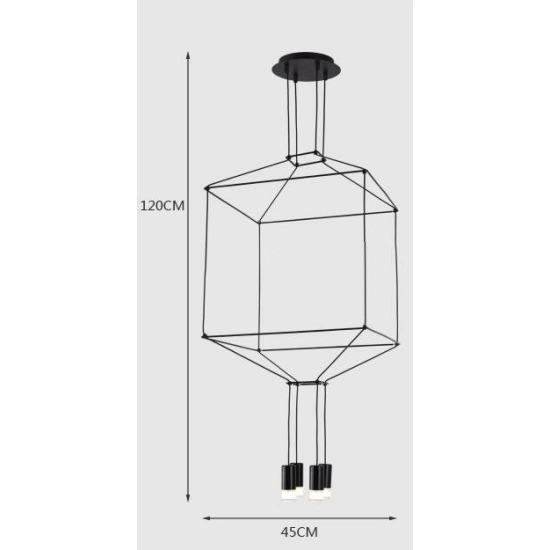 kinkiecik.pl Lampa wisząca LINEA-4 czarna 45 cm ST-5961-4 Step into design