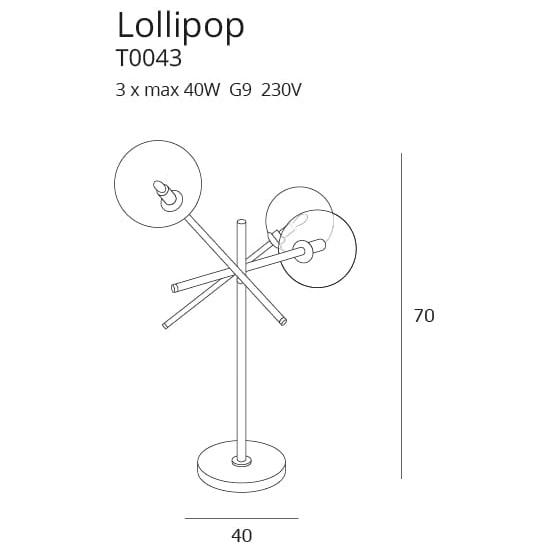 LOLLIPOP T0043 LAMPA BIURKOWA CZARNA MaxLight - zdjęcie dodatkowe 1
