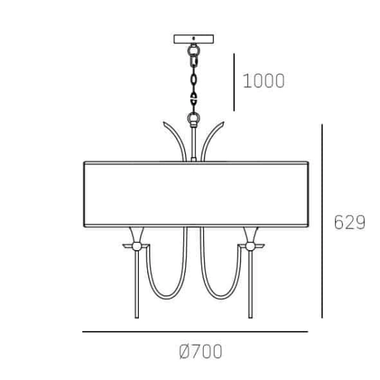 Lampa wisząca Las Vegas P06704AU CosmoLight - zdjęcie dodatkowe 2
