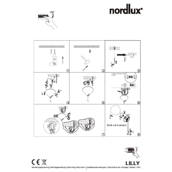 kinkiecik.pl Lampa wisząca Lilly 48603003 Nordlux