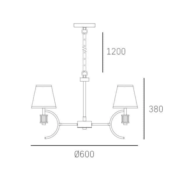 Lampa wisząca Liverpool - P05100CH CosmoLight - zdjęcie dodatkowe 2