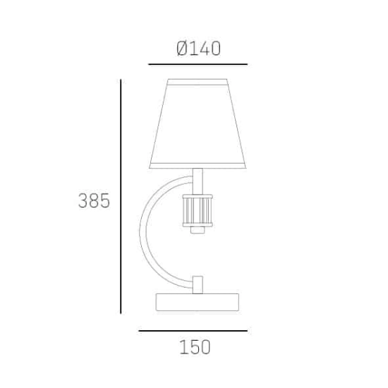 Lampa stołowa Liverpool - T01193CH CosmoLight - zdjęcie dodatkowe 2