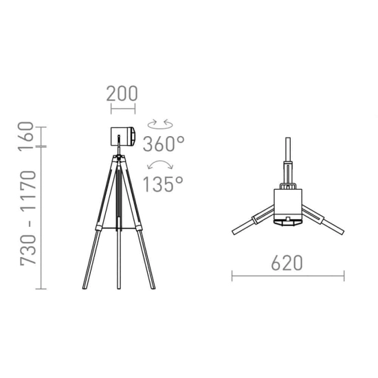 kinkiecik.pl NAUTIC podłogowa czarna chrom 230V E27 20W R13394 Rendl light studio
