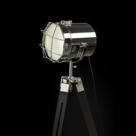 kinkiecik.pl NAUTIC podłogowa czarna chrom 230V E27 20W R13394 Rendl light studio