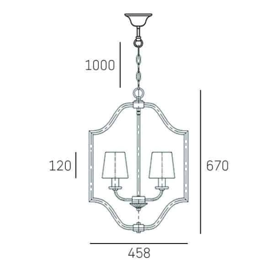 Lampa wisząca New York - P04667AU CosmoLight - zdjęcie dodatkowe 2