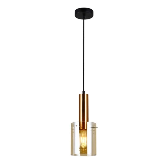 kinkiecik Lampa wisząca Sardo PND-5581-1-BRO+AMB ITALUX