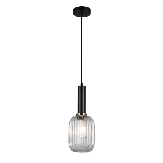kinkiecik Lampa wisząca Antiola PND-5588-1M-BK+CL ITALUX