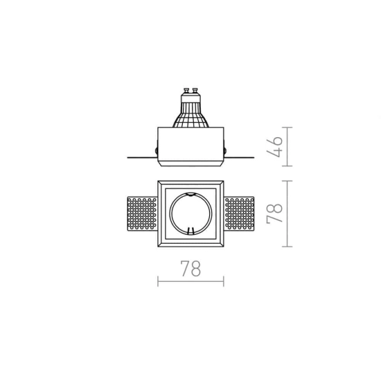 kinkiecik.pl QUO SQ I wpuszczana gipsowa 230V GU10 35W R12360 Rendl light studio