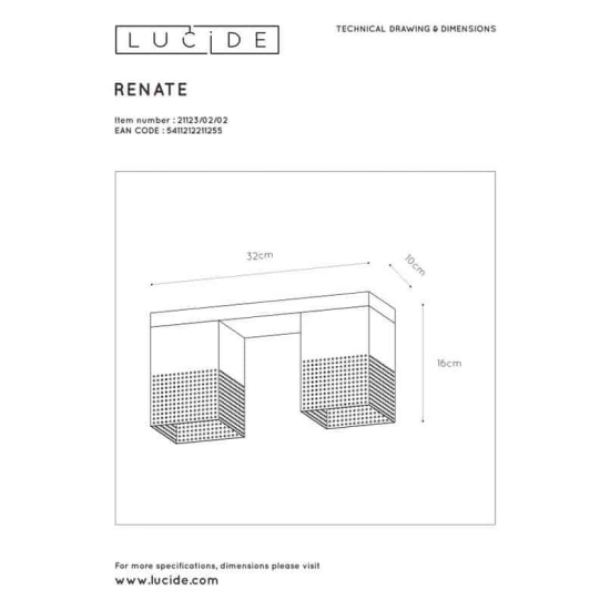 Plafon RENATE 21123/02/02 Lucide - zdjęcie dodatkowe 3