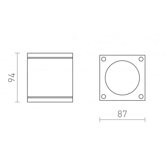 kinkiecik.pl RODGE sufitowa szara 230V GU10 35W IP54 R13510 Rendl light studio