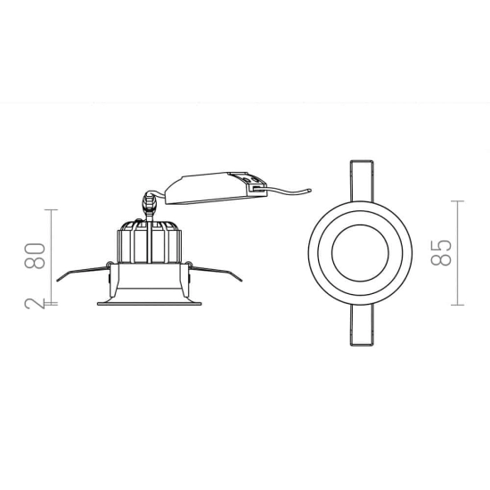 kinkiecik.pl SHARM BASE wpuszczana czarna 230V LED 10W 24° 3000K R13224 Rendl light studio