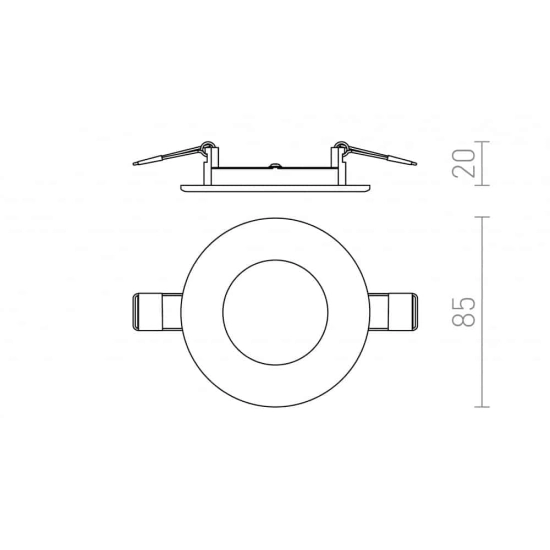 kinkiecik.pl SOCORRO R 85 wpuszczana biała 230V LED 3W 3000K R12963 Rendl light studio