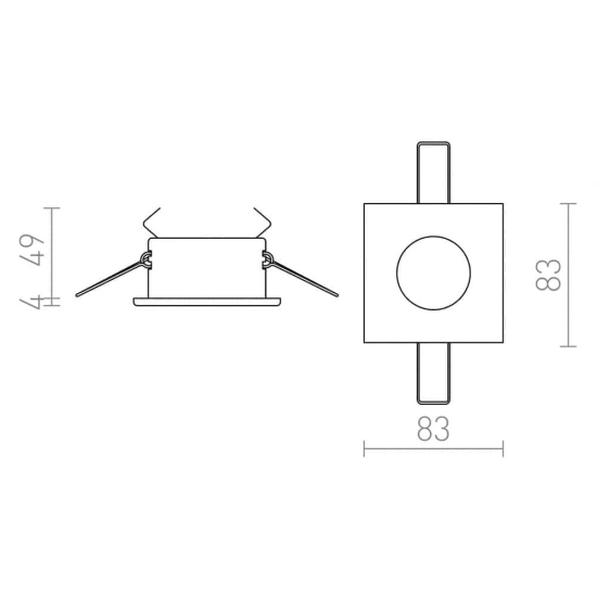 kinkiecik.pl SPLASH SQ wpuszczana chrom 230V GU10 50W IP65 R11735 Rendl light studio