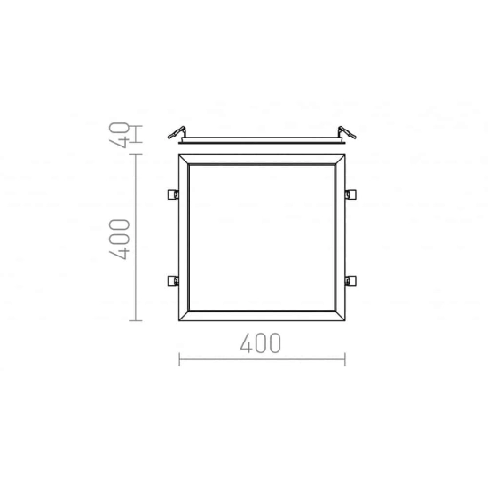 kinkiecik.pl STRUCTURAL LED 40x40 wpuszczana biała 230V LED 40W 3000K R12062 Rendl light studio