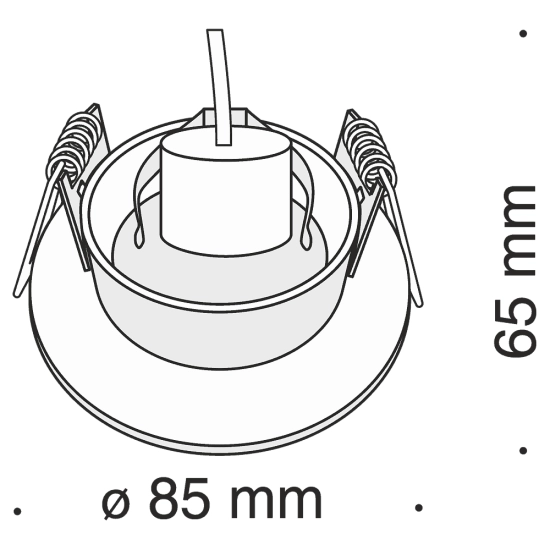Oprawa podstropowa Downlight Slim DL027-2-01B Maytoni - zdjęcie dodatkowe 2