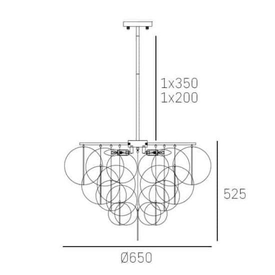 Lampa wisząca Tromso - P04094BR CosmoLight - zdjęcie dodatkowe 1