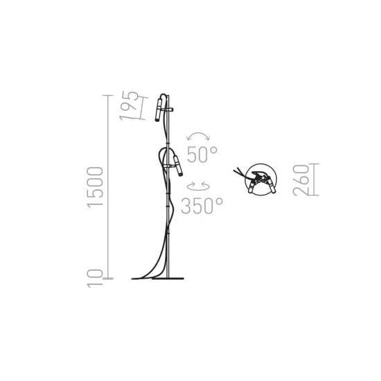 kinkiecik.pl VIPER FL czarna chrom 230V LED 2x3W 60° 3000K R12463 Rendl light studio