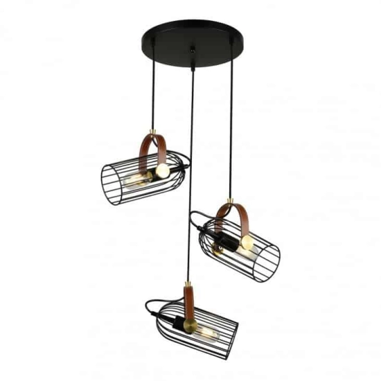 kinkiecik Lampa wisząca Antoin PND-2445-3-BK ITALUX