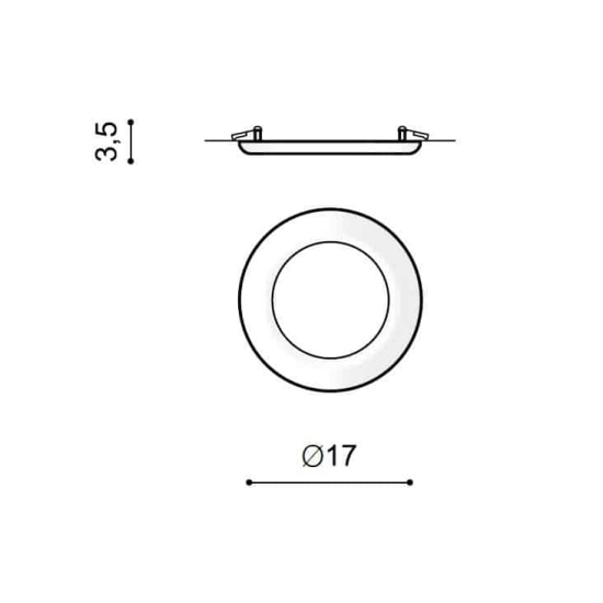 Oprawa stropowa LINDA 17 AZ2241 WH AZZARDO 4000K