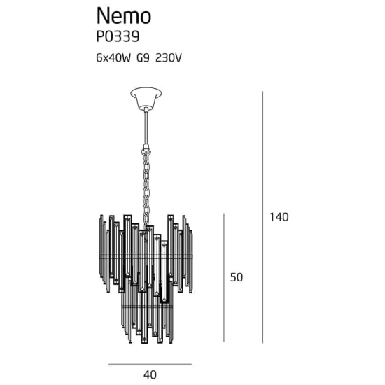 kinkiecik Nemo lampa wisząca mała P0339 MaxLight 