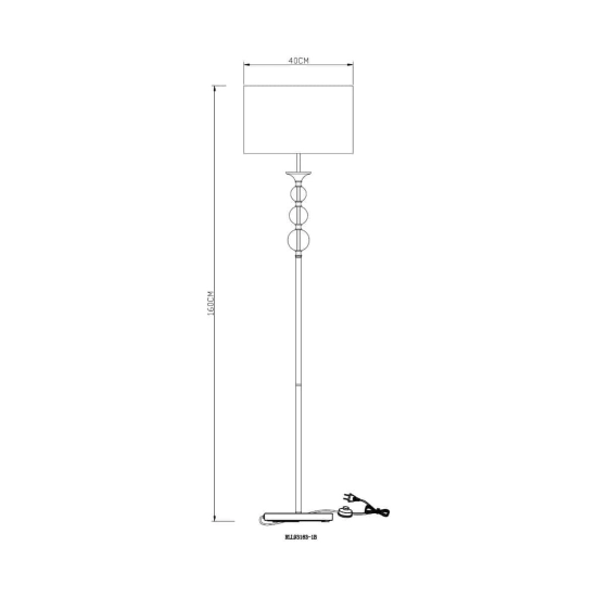 Abażur czarny do lampy podłogowej REA II RLL93163-1GB Zuma Line ---- wysyłka 24H ----