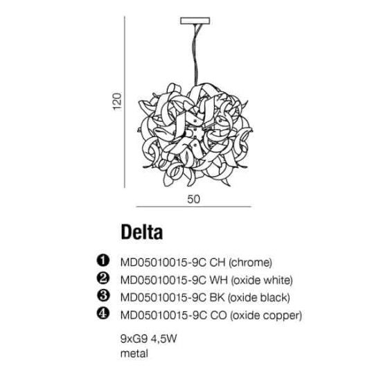 Lampa wisząca DELTA OXIDE WHITE AZ1692 AZZARDO