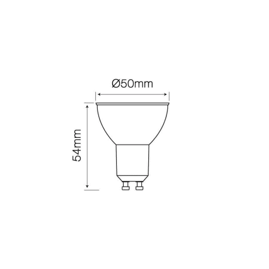 Żarówka LED line GU10 SMD 220-260V 5W 410lm 50° biała neutralna 4000K 248313