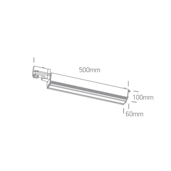 kinkiecik.pl Reflektor Adjustable LED Linear Track Light 65026T/W/W ONE LIGHT 50cm