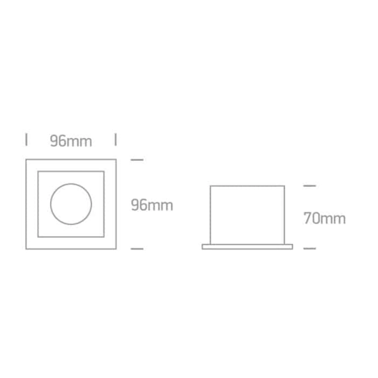 kinkiecik.pl Oprawa podstropowa Dark Light Square Metal 51105TA/B ONE LIGHT