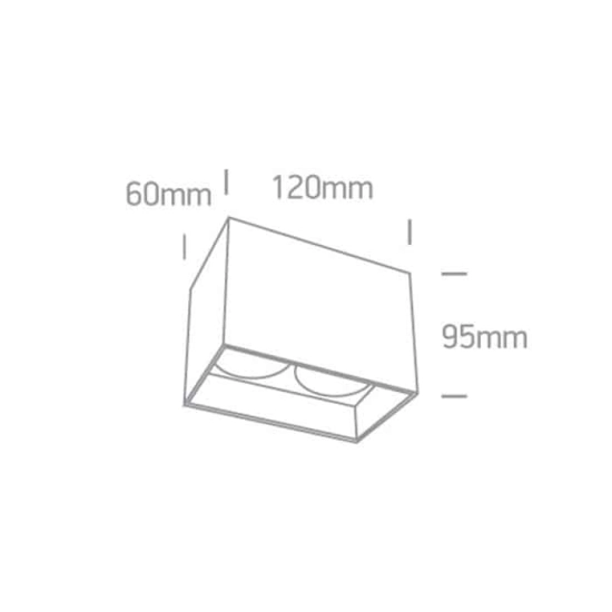 kinkiecik.pl Plafon GU10 Dark Light 12205NA/B ONE LIGHT