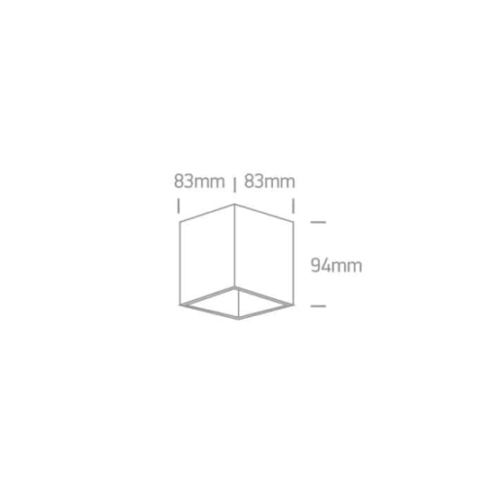 kinkiecik.pl Plafon GU10 Decorative Square Cylinders 12105TA/W ONE LIGHT
